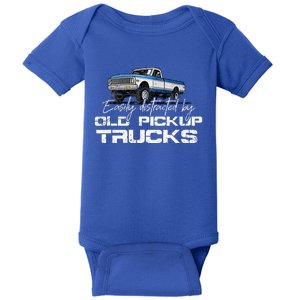 Easily Distracted By Old Pickup Trucks Baby Bodysuit