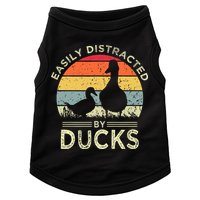Easily Distracted By Ducks Funny Vintage Duck Lover Doggie Tank