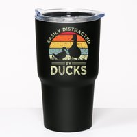 Easily Distracted By Ducks Funny Vintage Duck Lover Tumbler