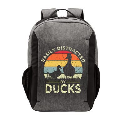 Easily Distracted By Ducks Funny Vintage Duck Lover Vector Backpack