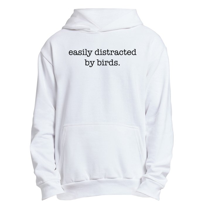 Easily Distracted By Birds Minimalist Birdwatching Birder Urban Pullover Hoodie