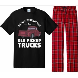 Easily Distracted By Old Pickup Trucks For A Trucker Pajama Set