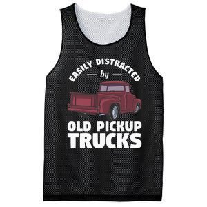 Easily Distracted By Old Pickup Trucks For A Trucker Mesh Reversible Basketball Jersey Tank