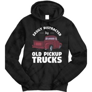 Easily Distracted By Old Pickup Trucks For A Trucker Tie Dye Hoodie