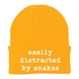 Easily Distracted By Snakes Men Women Reptiles Snakes Lover Knit Cap Winter Beanie