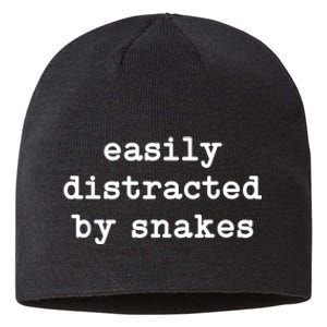 Easily Distracted By Snakes Men Women Reptiles Snakes Lover Sustainable Beanie