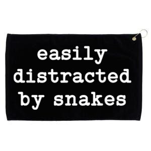 Easily Distracted By Snakes Men Women Reptiles Snakes Lover Grommeted Golf Towel