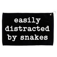 Easily Distracted By Snakes Men Women Reptiles Snakes Lover Grommeted Golf Towel