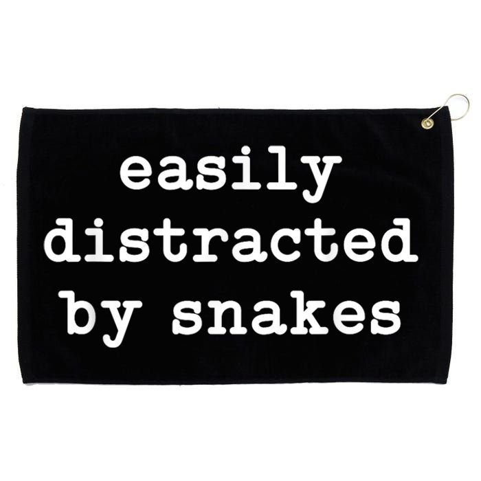 Easily Distracted By Snakes Men Women Reptiles Snakes Lover Grommeted Golf Towel