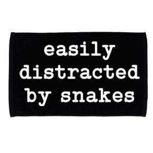 Easily Distracted By Snakes Men Women Reptiles Snakes Lover Microfiber Hand Towel