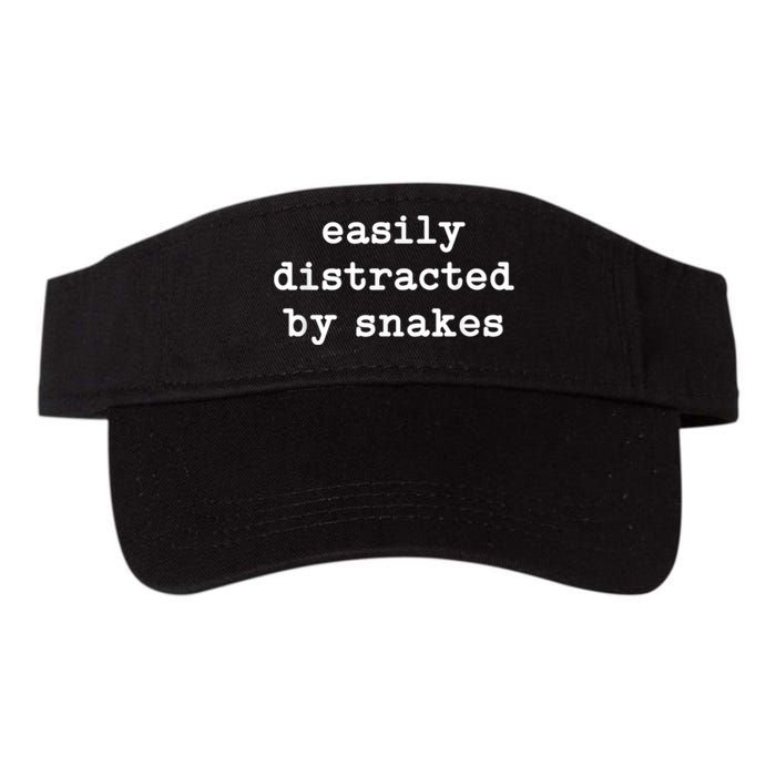 Easily Distracted By Snakes Men Women Reptiles Snakes Lover Valucap Bio-Washed Visor