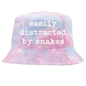 Easily Distracted By Snakes Men Women Reptiles Snakes Lover Tie-Dyed Bucket Hat