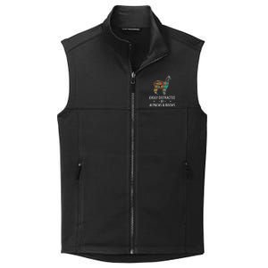 Easily Distracted By Alpacas & Books Lover Gift Vicuna Llama Collective Smooth Fleece Vest