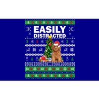 Easily Distracted By Poodle And Chirstmas Tree Merry Xmas Cute Gift Bumper Sticker