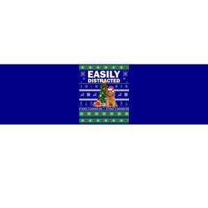 Easily Distracted By Poodle And Chirstmas Tree Merry Xmas Cute Gift Bumper Sticker