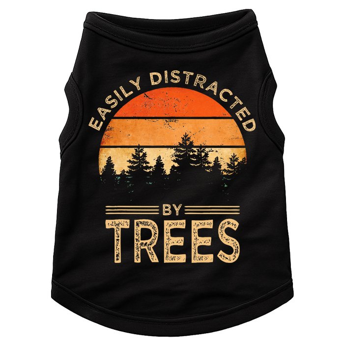 Easily Distracted By Trees Vintage Funny Tree Doggie Tank