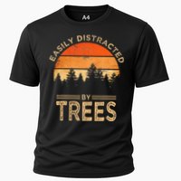 Easily Distracted By Trees Vintage Funny Tree Performance Shirt