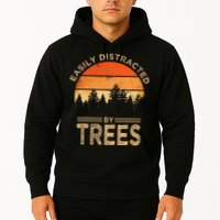 Easily Distracted By Trees Vintage Funny Tree Hoodie