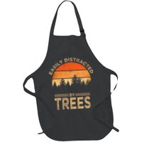 Easily Distracted By Trees Vintage Funny Tree Apron