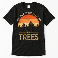 Easily Distracted By Trees Vintage Funny Tree Tall T-Shirt