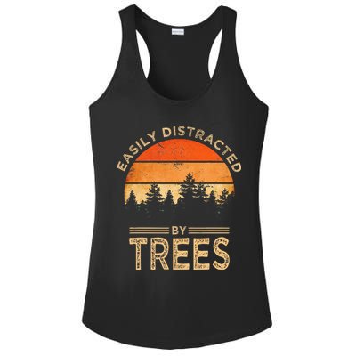 Easily Distracted By Trees Vintage Funny Tree Ladies PosiCharge Competitor Racerback Tank