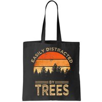 Easily Distracted By Trees Vintage Funny Tree Bag