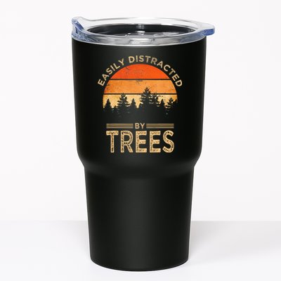 Easily Distracted By Trees Vintage Funny Tree Tumbler