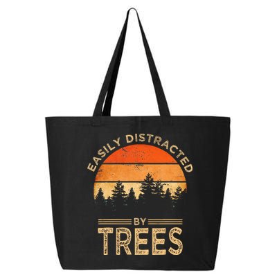 Easily Distracted By Trees Vintage Funny Tree 25L Jumbo Tote