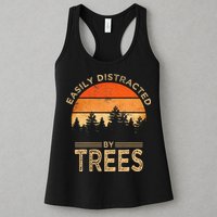 Easily Distracted By Trees Vintage Funny Tree Womens Tank Top