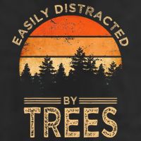 Easily Distracted By Trees Vintage Funny Tree Trucker Hat