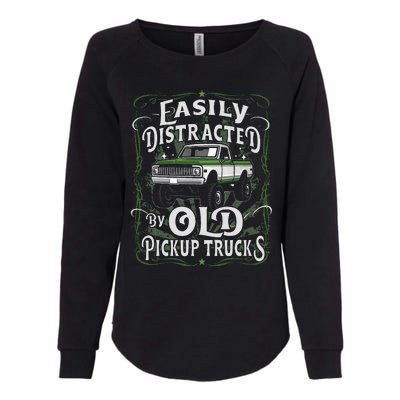 Easily Distracted By Old Pickup Trucks Easily Distracted By Womens California Wash Sweatshirt