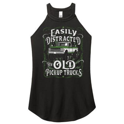 Easily Distracted By Old Pickup Trucks Easily Distracted By Women's Perfect Tri Rocker Tank