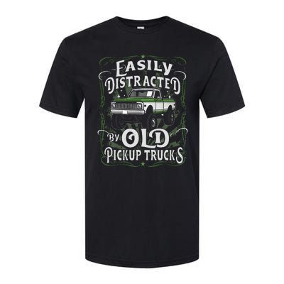 Easily Distracted By Old Pickup Trucks Easily Distracted By Softstyle CVC T-Shirt