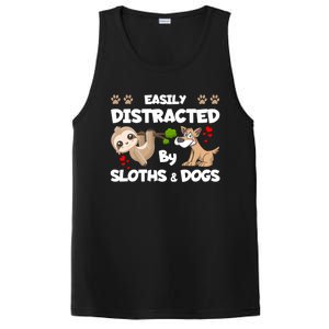 Easily Distracted By Sloths And Dogs Cool Gift PosiCharge Competitor Tank