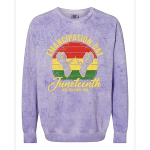 Ecipation Day Blm Freedom Independence Juneteenth 1865 Great Gift Colorblast Crewneck Sweatshirt