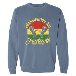 Ecipation Day Blm Freedom Independence Juneteenth 1865 Great Gift Garment-Dyed Sweatshirt