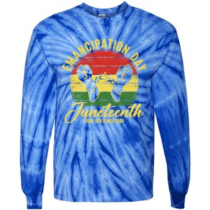 Ecipation Day Blm Freedom Independence Juneteenth 1865 Great Gift Tie-Dye Long Sleeve Shirt