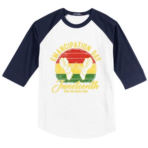 Ecipation Day Blm Freedom Independence Juneteenth 1865 Great Gift Baseball Sleeve Shirt