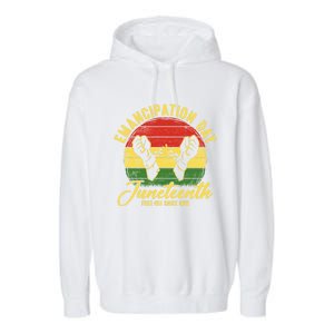 Ecipation Day Blm Freedom Independence Juneteenth 1865 Great Gift Garment-Dyed Fleece Hoodie