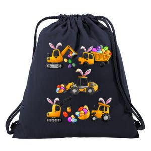 Easter day Bunny Construction Trucks Funny Boy Drawstring Bag