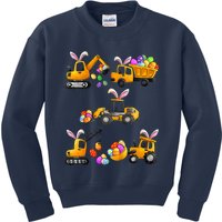 Easter day Bunny Construction Trucks Funny Boy Kids Sweatshirt