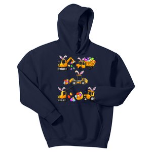 Easter day Bunny Construction Trucks Funny Boy Kids Hoodie