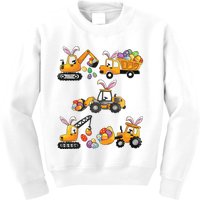 Easter Day Bunny Construction Trucks Funny Kids Sweatshirt