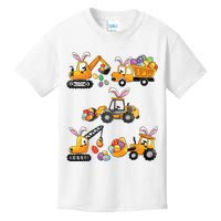 Easter Day Bunny Construction Trucks Funny Kids T-Shirt