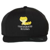 Easily Distracted By Geckos Cute Leopard Lizard Love Gecko Wool Snapback Cap