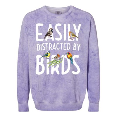 Easily Distracted By Birds Colorblast Crewneck Sweatshirt