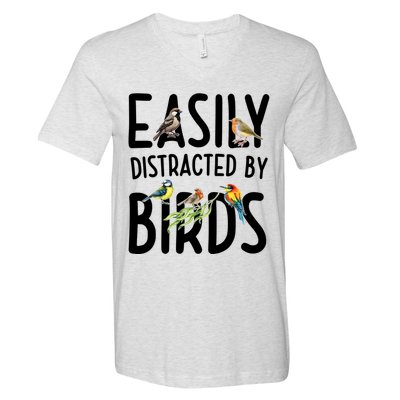 Easily Distracted By Birds V-Neck T-Shirt