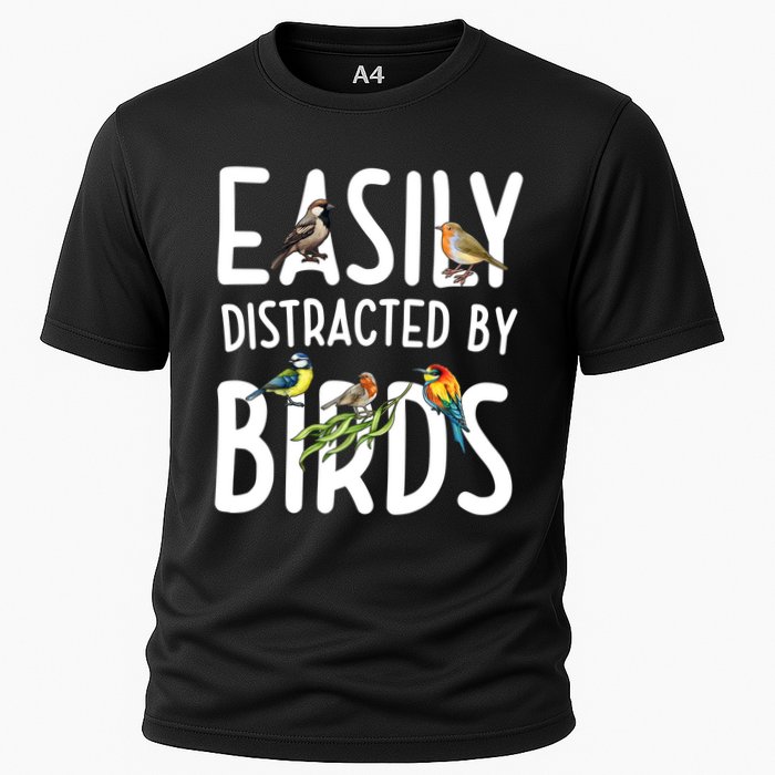 Easily Distracted By Birds Cooling Performance Crew T-Shirt