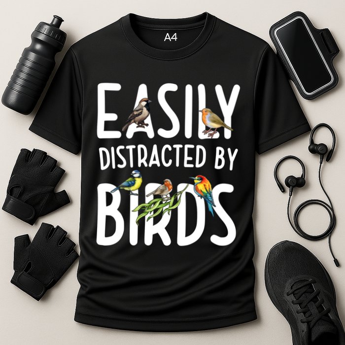 Easily Distracted By Birds Cooling Performance Crew T-Shirt