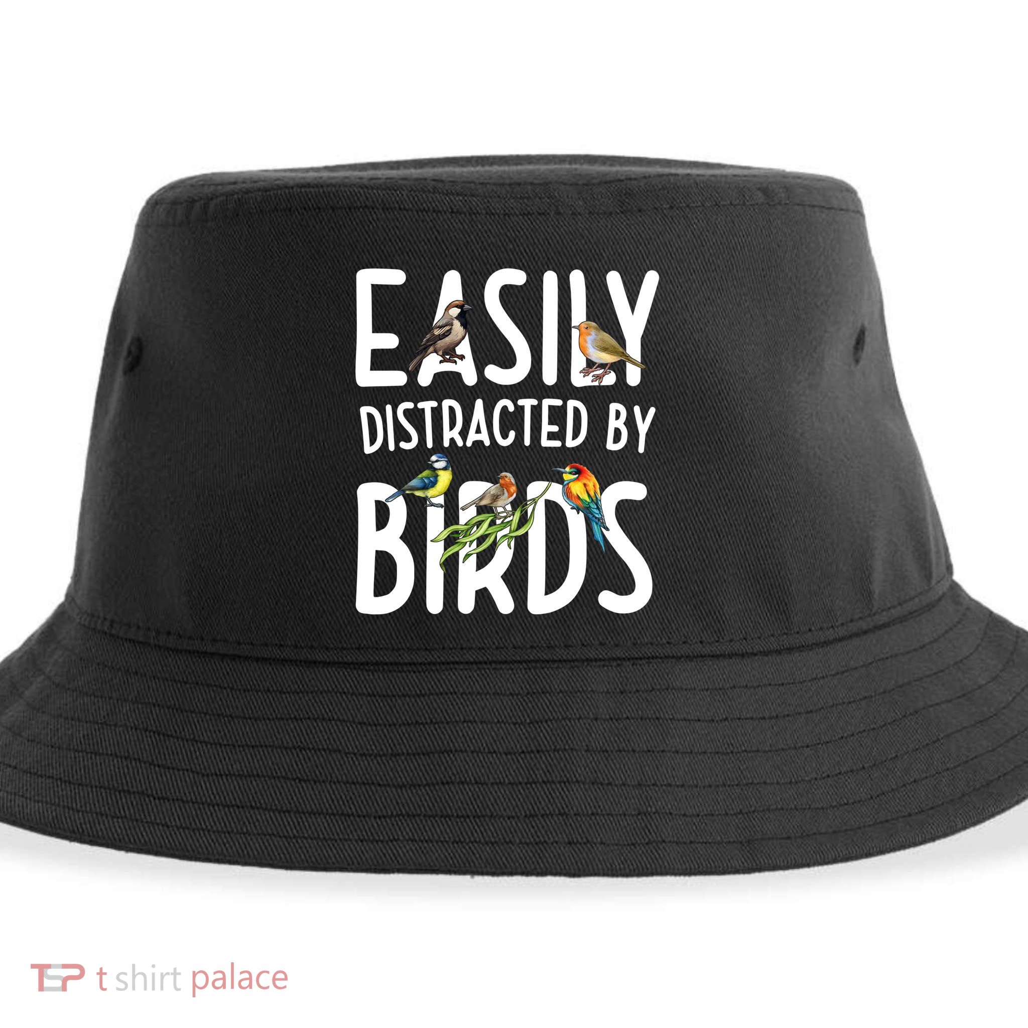 Easily Distracted By Birds Sustainable Bucket Hat